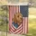 Fluffy Golden Dog American Flag 1776-2026 - USA 250th Anniversary Patriot Paw Garden Flag - 5