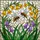 Honey Bee Stained Glass Jewel Tones Yellow Purple Floral Mosaic - Tiffany Window Decor Stained Glass Suncatcher - 5