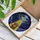 UFO Groundhog Abduction Stained Glass Cosmic Night Sky Tiffany Style - Sci-Fi Lover Gift Stained Glass Suncatcher - 3