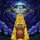 UFO Groundhog Abduction Stained Glass Cosmic Night Sky Tiffany Style - Sci-Fi Lover Gift Stained Glass Suncatcher - 5