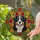 Bernese Mountain Dog Stained Glass Roses - Tiffany Style Jewel Tone Floral Mosaic Art Stained Glass Suncatcher - 2