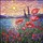 Stained Glass Poppies Lavender Wildflowers Landscape - Tiffany Style Sunrise Sunset Art Stained Glass Suncatcher - 5
