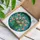 Blooming Tulips Tiffany Stained Glass Art Jewel Tones Teal Aqua Mosaic Decor Stained Glass Suncatcher - 3
