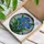 Blue Poppy Stained Glass Floral Art - Tiffany Mosaic Bouquet with Dappled Light Effect Stained Glass Suncatcher - 3