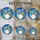 Prominent Bass Drum Snare Toms Golden Cymbals Tiffany Glass Blue Mosaic - Music Gift Stained Glass Suncatcher - 4