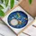 Prominent Bass Drum Snare Toms Golden Cymbals Tiffany Glass Blue Mosaic - Music Gift Stained Glass Suncatcher - 3