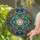 Radiant Star of David Tiffany Stained Glass Intricate Geometric Mosaic Jewel Tone Artwork Stained Glass Suncatcher - 2