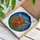 Highland Cow Stained Glass Art with Shaggy Fur, Marigolds & Blue Sky Mosaic Stained Glass Suncatcher - 3