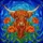 Highland Cow Stained Glass Art with Shaggy Fur, Marigolds & Blue Sky Mosaic Stained Glass Suncatcher - 5