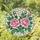 Pink Roses Detailed Stained Glass Art Tiffany Style Rosebuds Green Leaves Mosaic Clear Glass Stained Glass Suncatcher - 1
