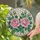 Pink Roses Detailed Stained Glass Art Tiffany Style Rosebuds Green Leaves Mosaic Clear Glass Stained Glass Suncatcher - 2