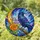 Majestic Raven Stained Glass Art - Glowing Jewel Tone Tiffany Style Moon Blossom Stained Glass Suncatcher - 1