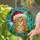 Ginger Tabby Cat Santa Hat, Holly Berries Stained Glass - Christmas Cat Lover Gift Stained Glass Suncatcher - 2