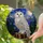 Majestic Snowy Owl Stained Glass - Mountain Night Sky Full Moon Pine Forest Decor Stained Glass Suncatcher - 2