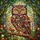 Intricate Stained Glass Owl on Gnarled Branch - Tiffany Style Forest Canopy Art Stained Glass Suncatcher - 5