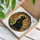 Black Cat Green Eyes Tiffany Stained Glass Golden Butterflies Floral Foliage Mosaic Stained Glass Suncatcher - 3