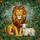 Lion Lamb Tiffany Stained Glass Art Lush Green Foliage Wildflower Mosaic Jewel Tones Stained Glass Suncatcher - 5