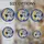 Husky Dog Black White Blue Eyes Golden Crescent Moon Galaxy Tiffany Stained Glass Stained Glass Suncatcher - 4