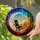Mom 1949-2025 Rocking Chair Crescent Moon Pine Forest Sunset Stained Glass Memorial Stained Glass Suncatcher - 2