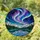 Aurora Borealis Stained Glass Mountain Lake Starry Sky Pine Trees Colorful Night Stained Glass Suncatcher - 1