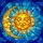 Sun Moon Face Celestial Mosaic Tiffany Stained Glass - Radiant Golden Aqua Art Stained Glass Suncatcher - 5