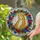 Highly Detailed Stained Glass Giraffes Nuzzling Heart - Tiffany Style Jewel Tones Flowers Stained Glass Suncatcher - 2