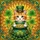 Tabby Cat Leprechaun Pot of Gold Shamrock Celtic Knot Sunburst - St. Patrick's Day Cat Lover Gift Stained Glass Suncatcher - 5