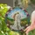 Intimate Embracing Couple Tiffany Style Stained Glass Blooming Roses Dreamlike Landscape Art Stained Glass Suncatcher - 2