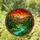 Tiffany Style River Valley Mountain Forest Art - Colorful Sky & Ornate Frame Decor Stained Glass Suncatcher - 1
