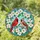 Northern Cardinals Dogwood Flowers Tiffany Stained Glass Intricate Mosaic Decor Stained Glass Suncatcher - 1