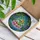 Red-Eyed Tree Frog Pink Lotus Butterfly Stained Glass Art - Aquatic Nature Decor Gift Stained Glass Suncatcher - 3