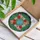 Detailed Tropical Hibiscus Plumeria Wreath Stained Glass Art - Monstera Leaf Garden Stained Glass Suncatcher - 3