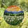 White Daisies Wildflowers Green Hills Mountains Sunset Sky Tiffany Stained Glass Stained Glass Suncatcher - 1