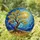 Majestic Tree Golden Leaves Moon Stars Rich Blue Night Sky Tiffany Stained Glass Stained Glass Suncatcher - 1