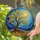 Majestic Tree Golden Leaves Moon Stars Rich Blue Night Sky Tiffany Stained Glass Stained Glass Suncatcher - 2