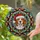 Stained Glass Beagle Santa Hat Christmas Gift Dog Lover - Tiffany Geometric Mosaic Stained Glass Suncatcher - 2