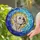 White Boxer Dog Stained Glass - Tiffany Style Jewel Tone Crescent Sun Mosaic Home Decor Gift Stained Glass Suncatcher - 2