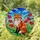 Majestic Red Fox Poppies Stained Glass Tiffany Art - Edge-to-Edge Mosaic Nature Decor Gift Stained Glass Suncatcher - 1