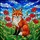 Majestic Red Fox Poppies Stained Glass Tiffany Art - Edge-to-Edge Mosaic Nature Decor Gift Stained Glass Suncatcher - 5