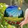Stained Glass Rustic Cabin Sunburst Wildflowers Pine Trees Rolling Hills Sparkling Stars Stained Glass Suncatcher - 2