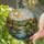 Tiffany Style River Landscape Suncatcher with Vibrant Jewel Tone Flowers and Hills Art Stained Glass Suncatcher - 2
