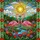 Two Pink Flamingos Stained Glass Art - Tiffany Style River, Flowers & Sky Mosaic Decor Stained Glass Suncatcher - 5