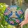 Blue Jays Lotus Flowers Stained Glass Mosaic Art - Intricate Nature Wildlife Home Decor Stained Glass Suncatcher - 2