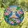 Blue Jays Lotus Flowers Stained Glass Mosaic Art - Intricate Nature Wildlife Home Decor Stained Glass Suncatcher - 1