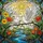White Doves River Flowers Sunny Sky Mosaic - Tiffany Glass Jewel Tone Window Decor Stained Glass Suncatcher - 4