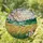 Cherry Blossom Golden Wheat Hills Teal Mountain Tiffany Style Jewel Tone Glass Art Stained Glass Suncatcher - 1