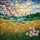 Cherry Blossom Golden Wheat Hills Teal Mountain Tiffany Style Jewel Tone Glass Art Stained Glass Suncatcher - 5