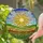 Radiant Yellow Sun Stained Glass Landscape Mosaic - Clouds Hills Earth Flowers Sky Art Stained Glass Suncatcher - 2