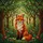 Majestic Red Fox Forest Stained Glass Art - Intricate Tiffany Style Wildlife Decor Stained Glass Suncatcher - 5