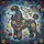 Tiffany Stained Glass Poodle Floral Mosaic Art with Swirling Vines & Organic Shapes Stained Glass Suncatcher - 5